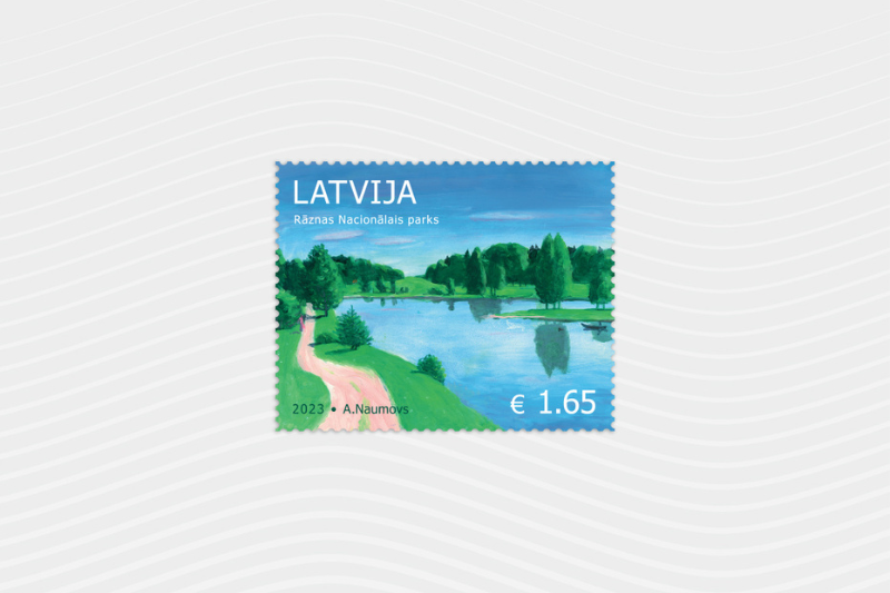 “Latvijas pasts” izdos Rāznas Nacionālajam parkam veltītu pastmarku
