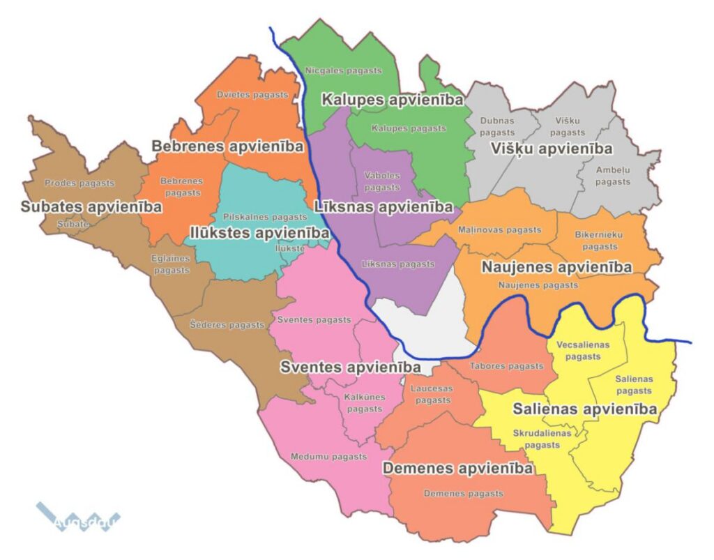 Augšdaugavas novadā veidos desmit pagastu apvienības
