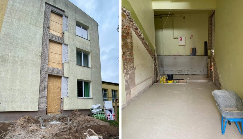 Ludzas novada bibliotēkā turpinās lifta izbūve