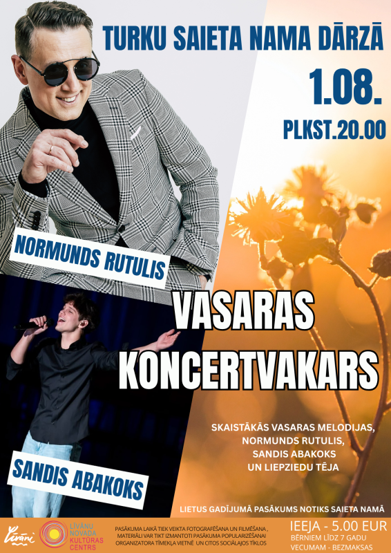 Vasaras koncertvakars Turku saieta nama dārzā