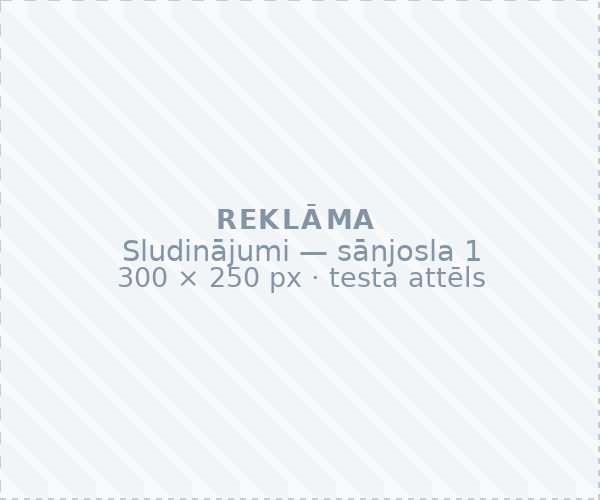 Testa baneris — Sludinājumi — sānjosla 1