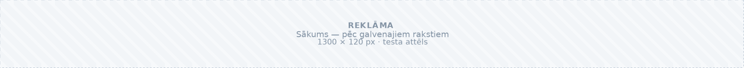 Testa baneris — Sākums — pēc galvenajiem rakstiem
