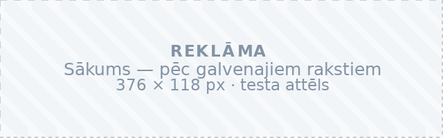 Testa baneris — Sākums — pēc galvenajiem rakstiem