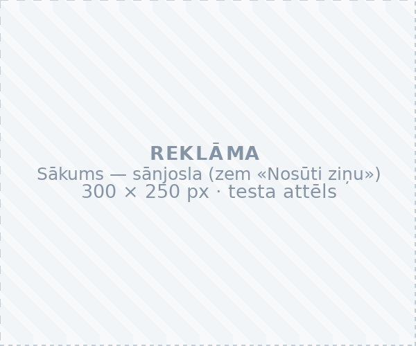 Testa baneris — Sākums — sānjosla (zem «Nosūti ziņu»)