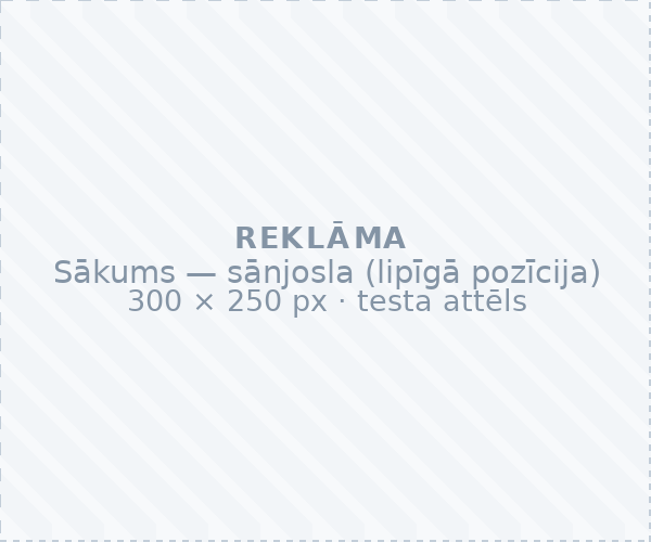 Testa baneris — Sākums — sānjosla (lipīgā pozīcija)