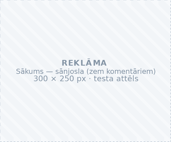 Testa baneris — Sākums — sānjosla (zem komentāriem)